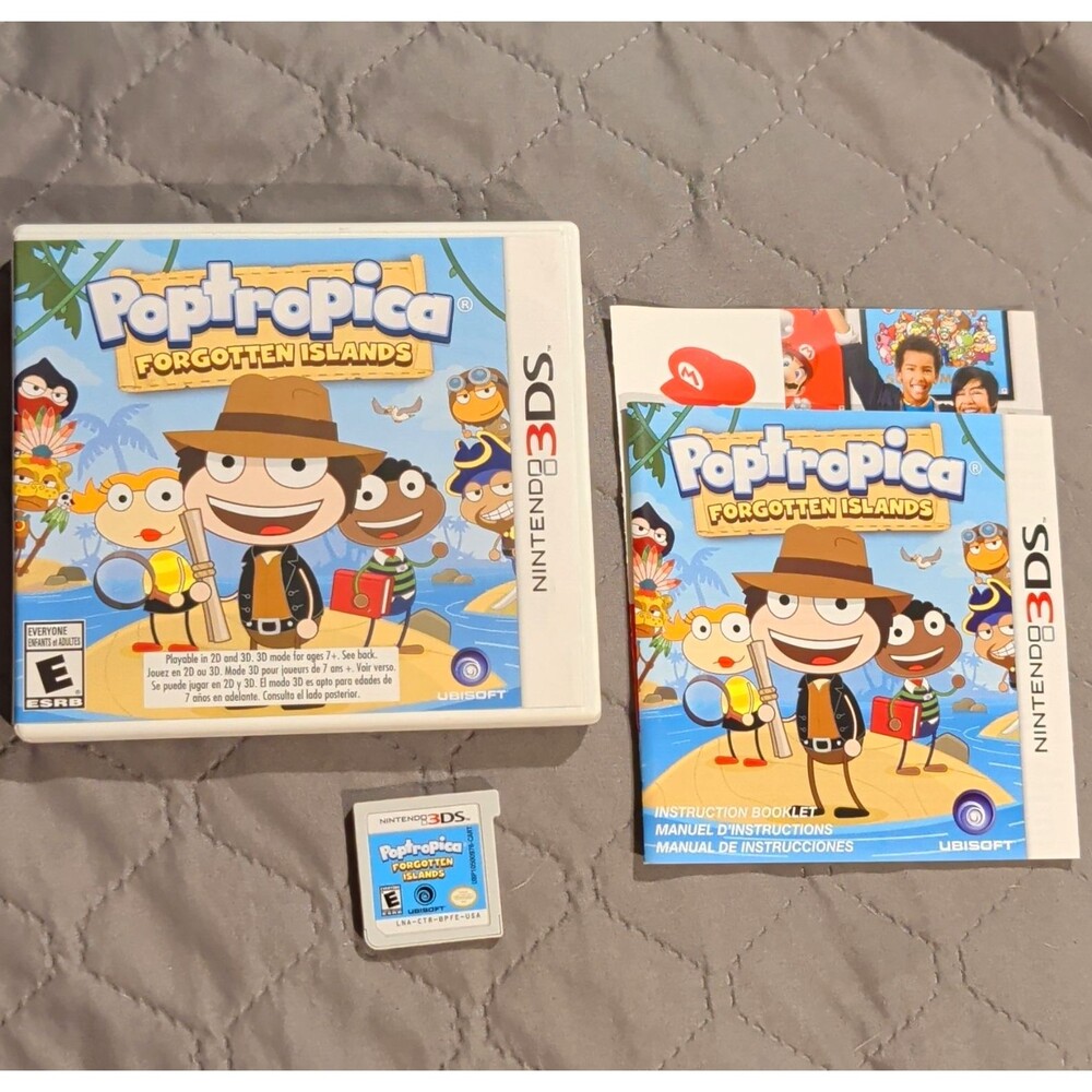 Ubisoft Poptropica: Forgotten Islands Nintendo 3DS CIB Manual Included E